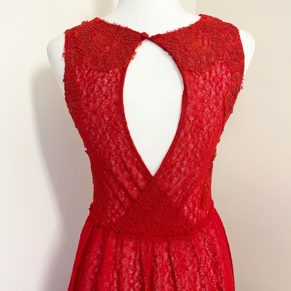 Gorgeous Free People red lace dress! - Picture 8 of 9